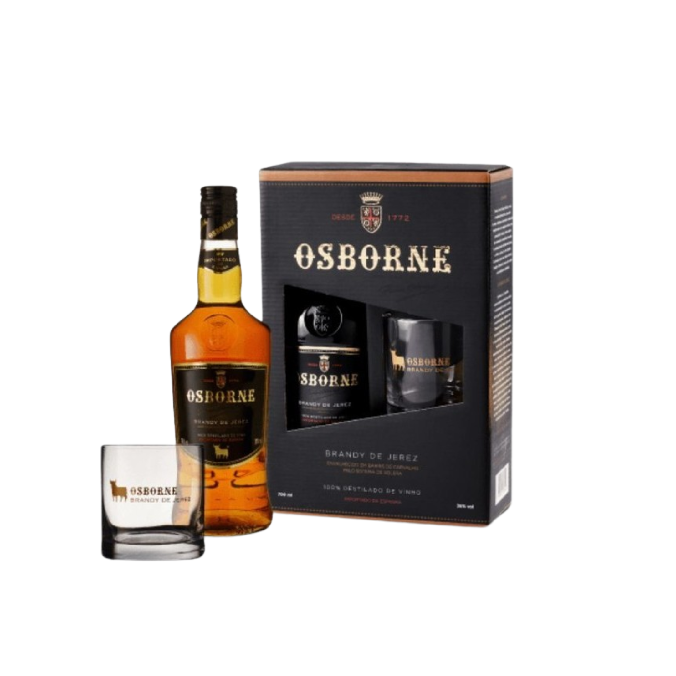 Kit Brandy de Jerez Osborne 700ml C/ copo