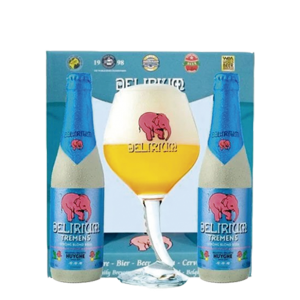 Kit 2 Cervejas Delirium Tremens 330ml C/ Taça de Vidro