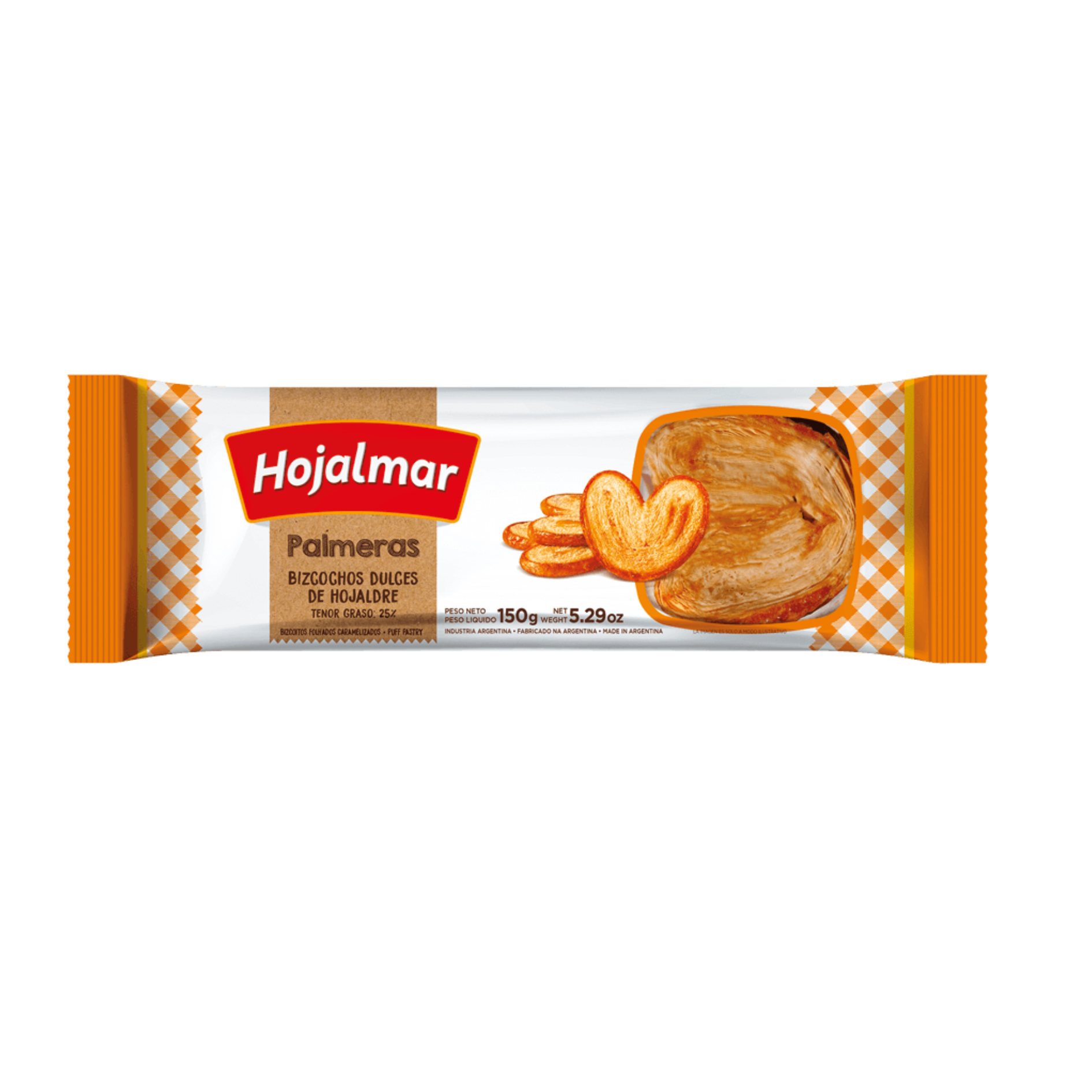 Biscoito Arg Hojalmar Palmeras 150g