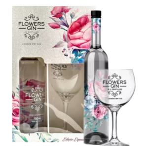 Gin Flowers London Dry 750ml C/ Taça Vidro