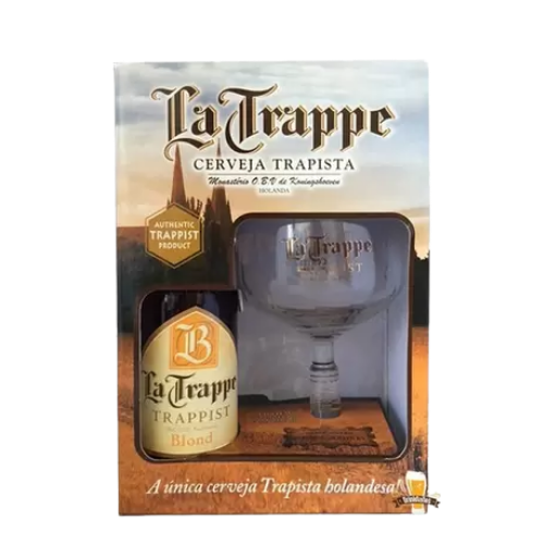 Kit Cerveja La Trappe Blond 750ml c/ Taça