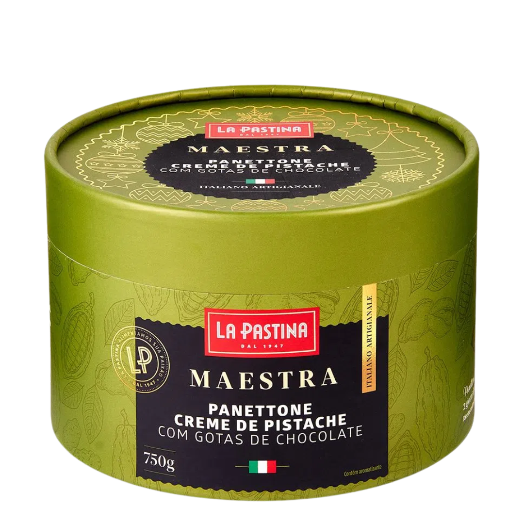 Panettone Italiano La Pastina Pistache e Chocolate 750g