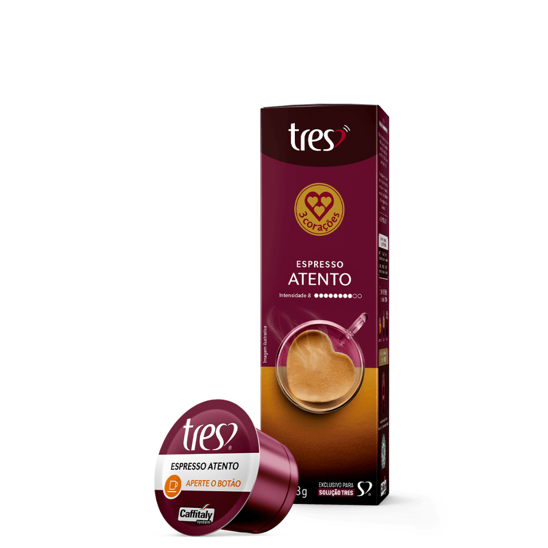 Cápsula de Café Espresso Atento TRES Corações 80g
