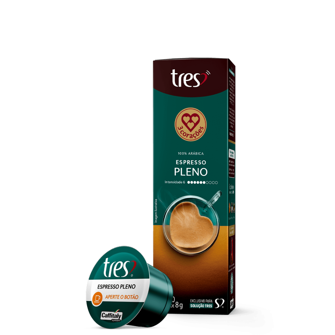 Cápsula de Café Espresso Pleno TRES Corações 80g