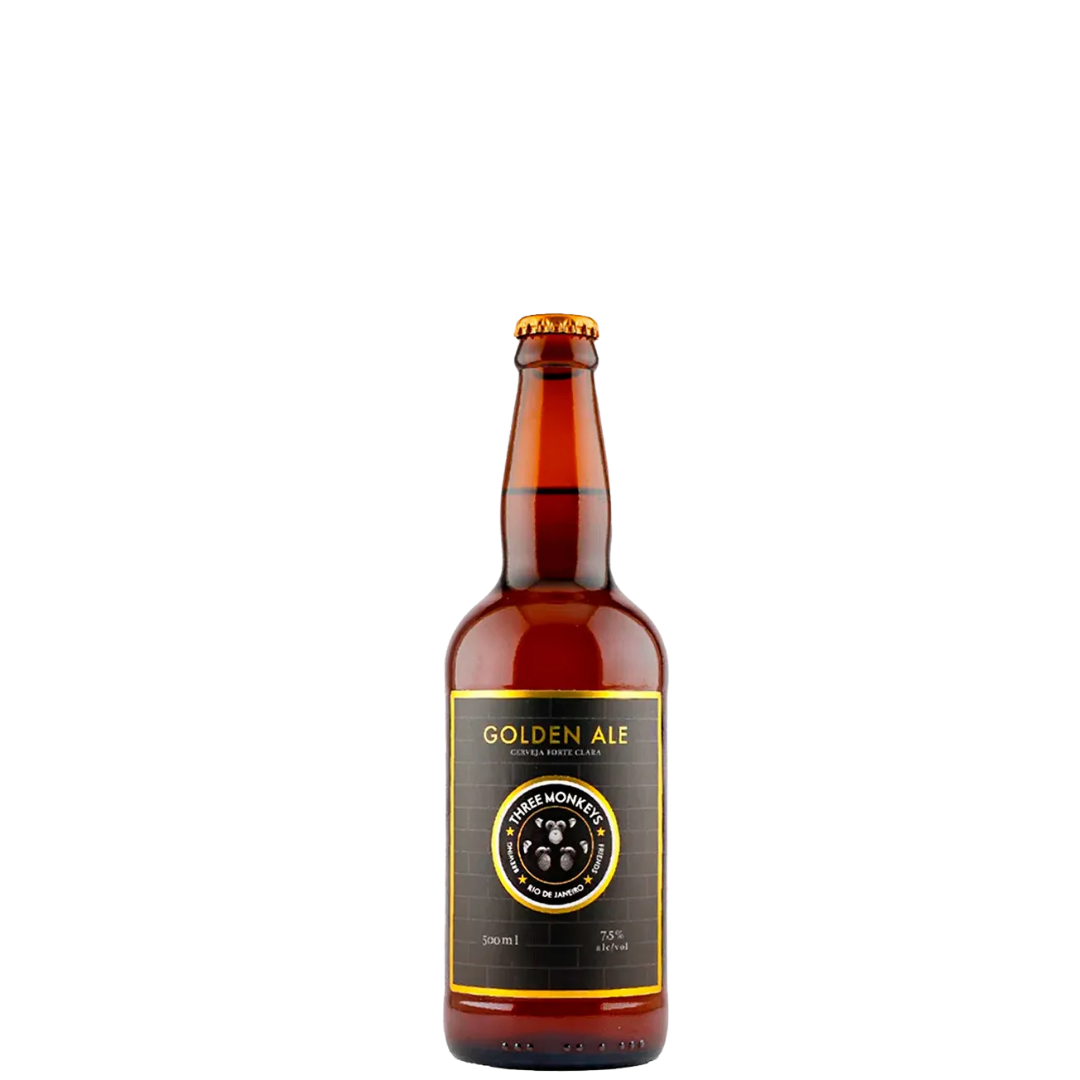 Cerveja Three Monkeys Golden Ale 500ml