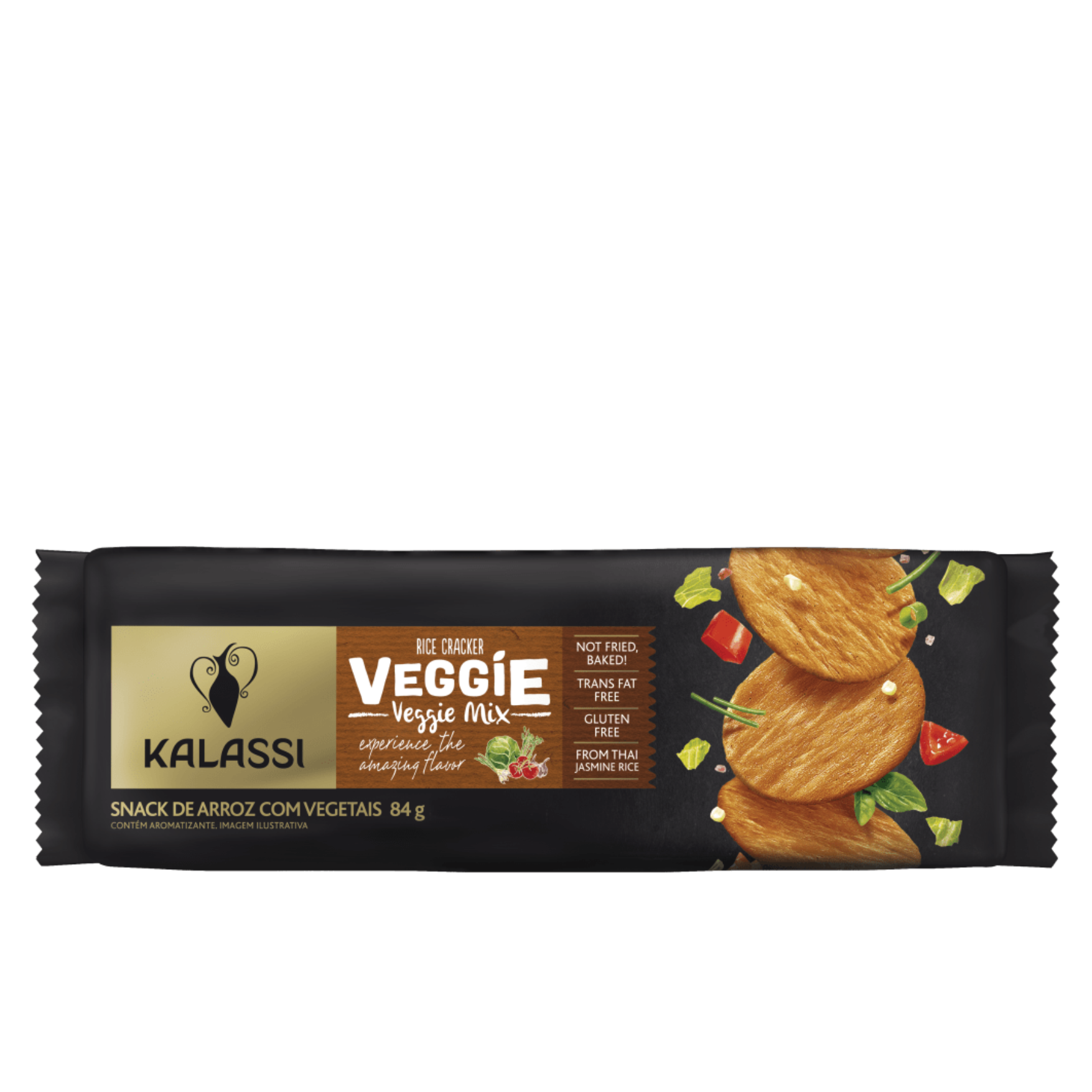 Snack Kalassi Cracker Veggíe - Veggie Mix 84g