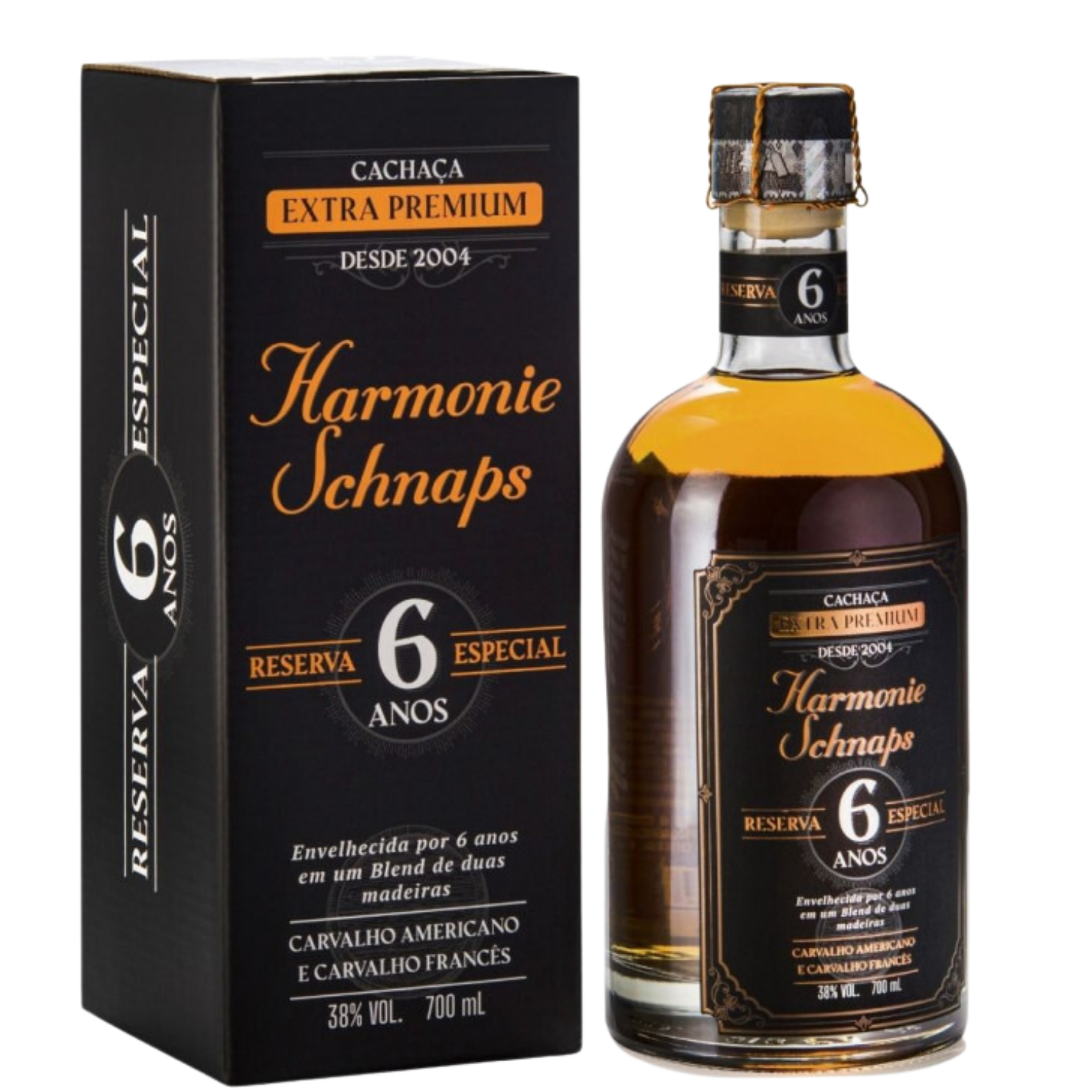 Cachaça Harmonie Schnaps Reserva Especial 6 Anos 750ml