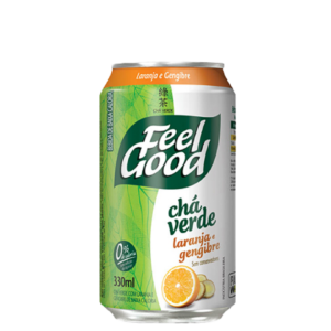 Chá Verde Feel Good Laranja e Gengibre Lt 330ml
