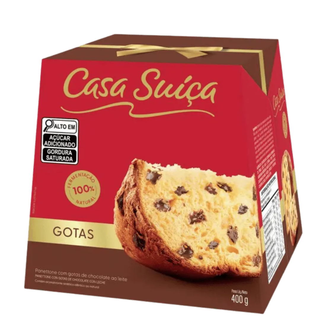 Panetone Casa Suíça Gotas de Chocolate 400g