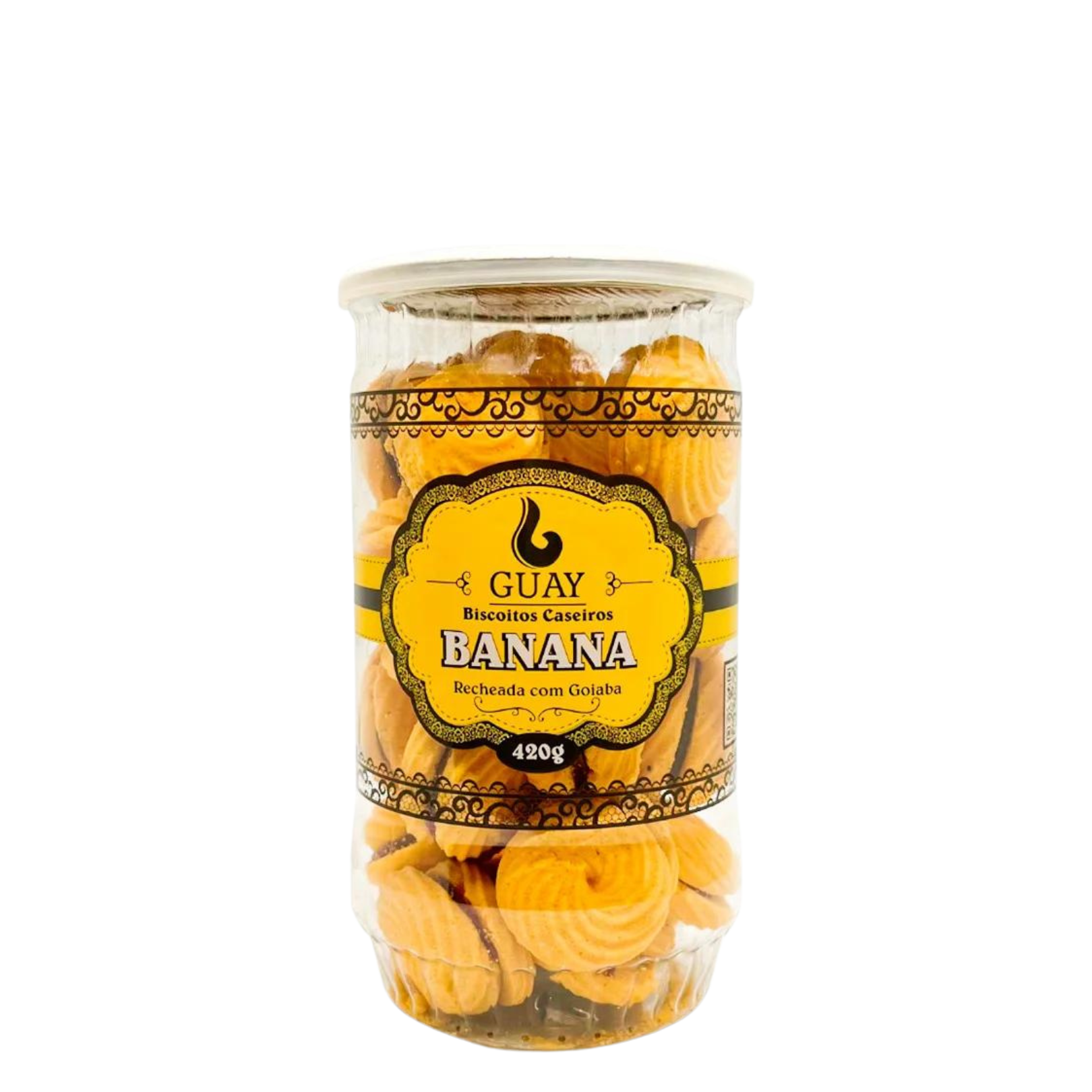 Biscoito Guay Banana Recheado c/ Goiaba 420g
