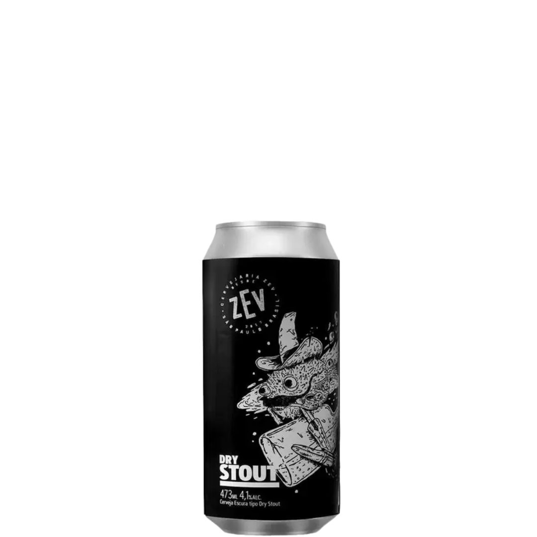 Cerveja Zev Dry Stout Lata 473ml