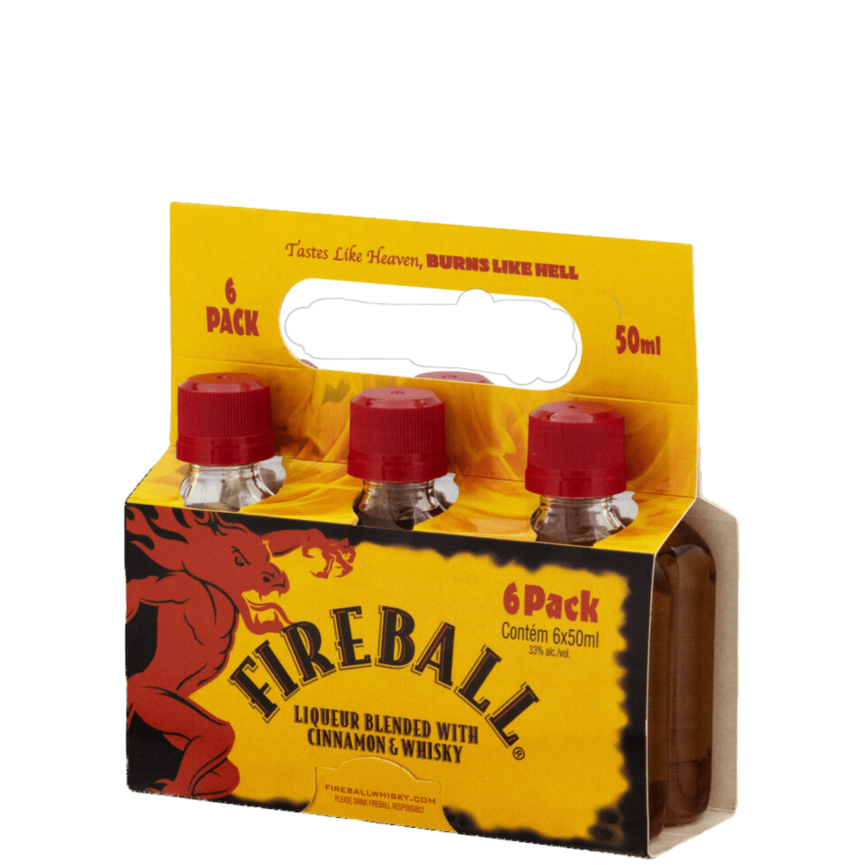 Pack 6 Licor Fireball Mini 50ml