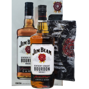 Kit Whiskey Jim Beam Bourbon White 1L C/ Camiseta Persozalizada