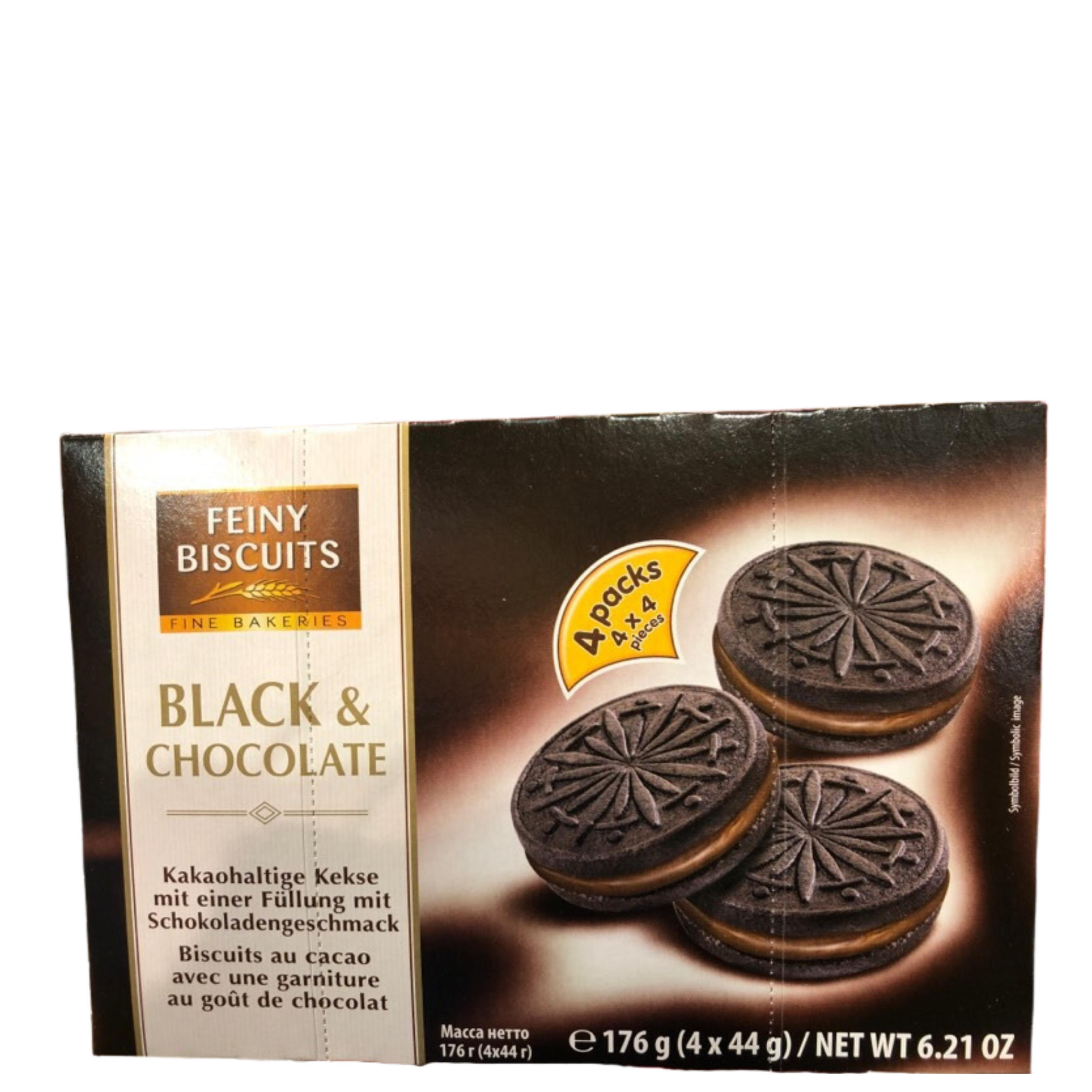 Biscoito Feiny Black de Chocolate 176g
