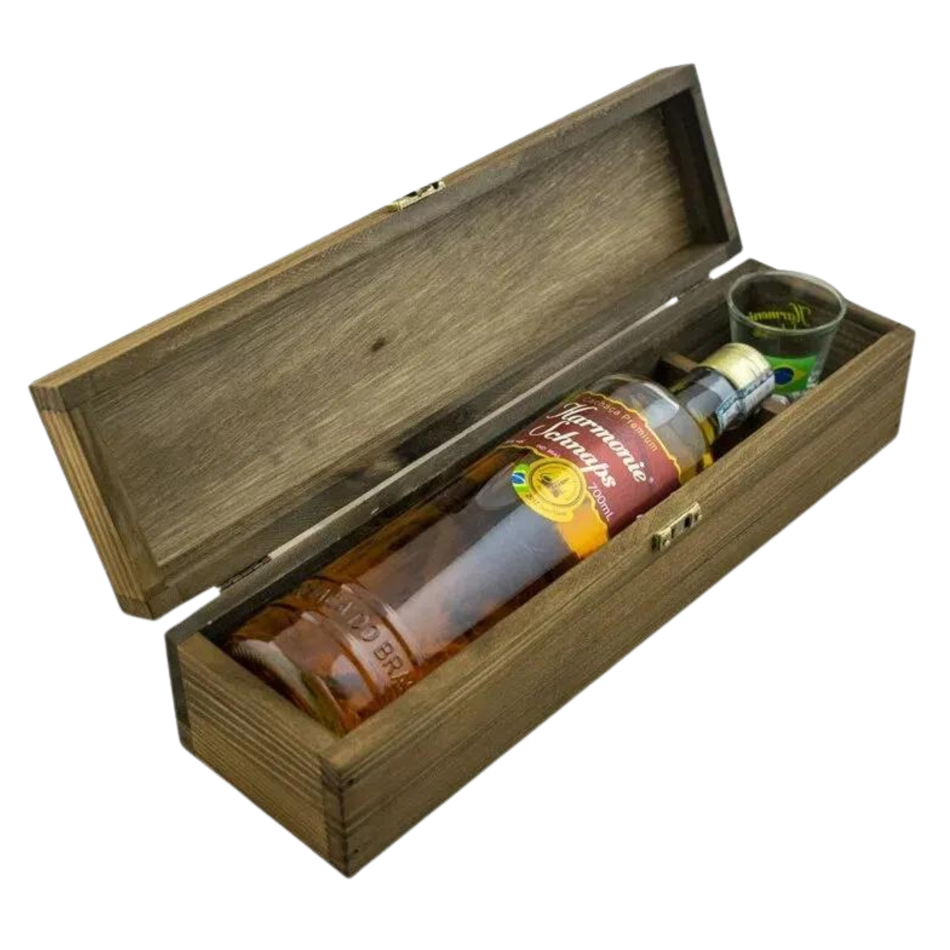 Kit 1 Cachaça Harmonie Ambu 700ml Com Estojo e Copo Exclusivo