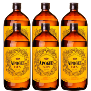 Caixa com 6 Gin Apogee London Dry Citrus 1L
