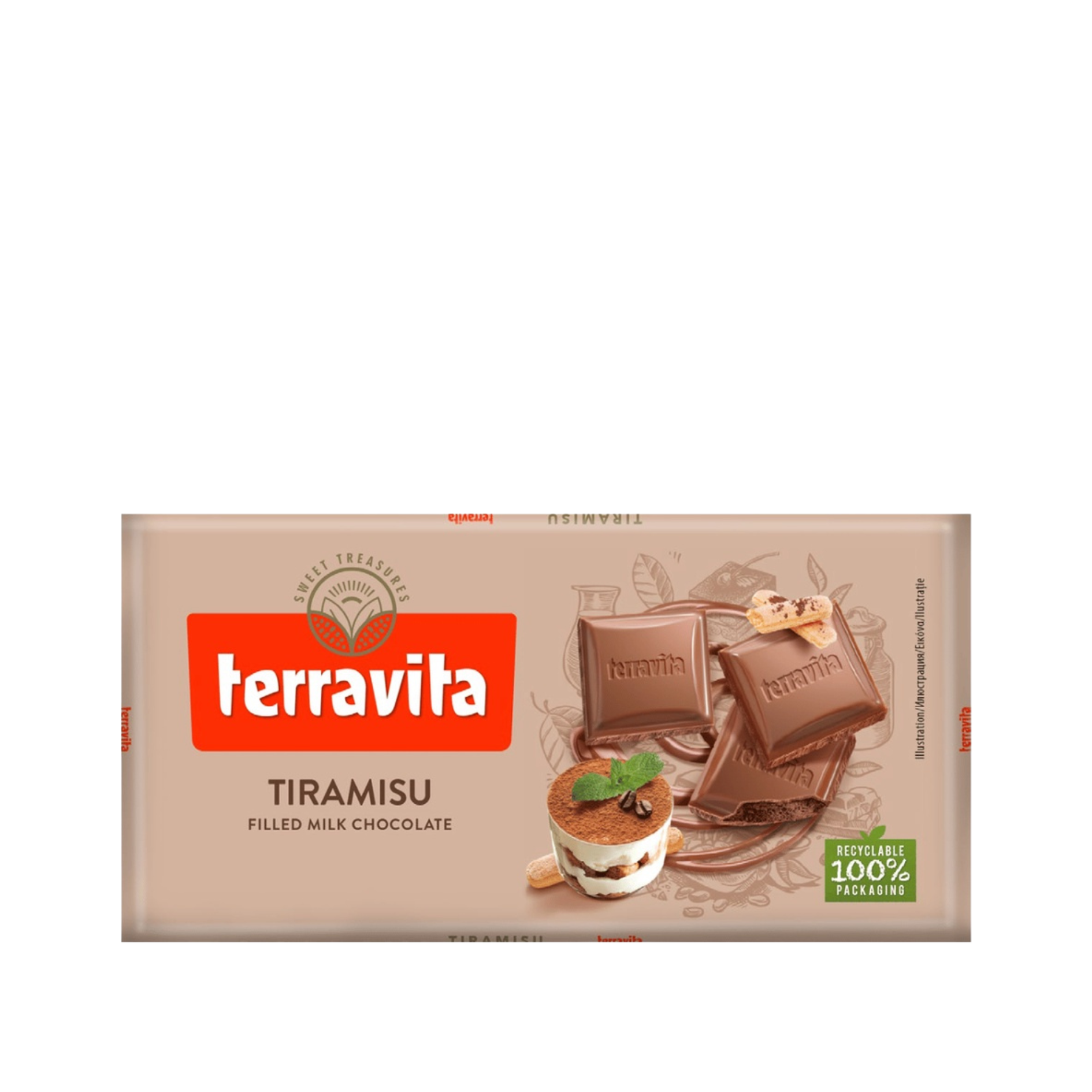 Barra de Chocolate Terravita Tiramisu 100g