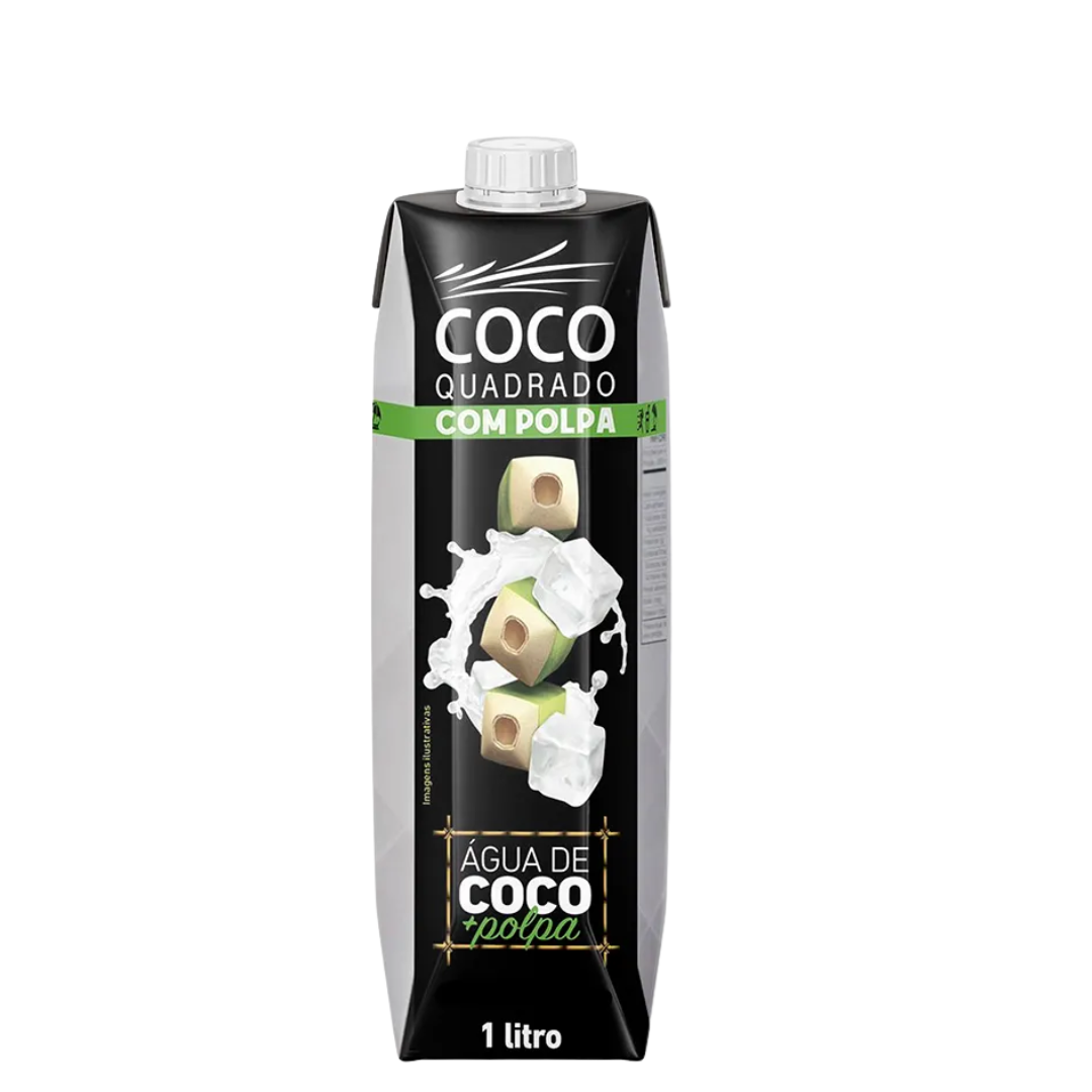 Água De Coco Quadrado Polpa 1L