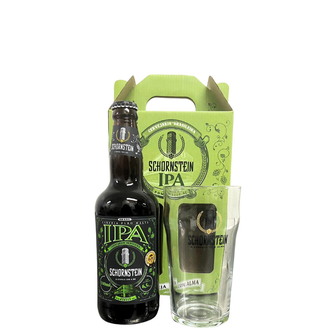 Kit 1 Cerveja Schornstein IPA 500ml C/ Copo Exclusivo