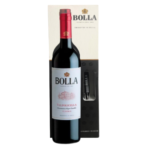 Kit Vinho Bolla Valpolicella Clássico Tinto 750ml C/ Saca Rolhas