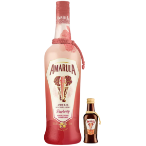 Kit Licor Amarula Raspberry 750ml com Miniatura Amarula 50ml