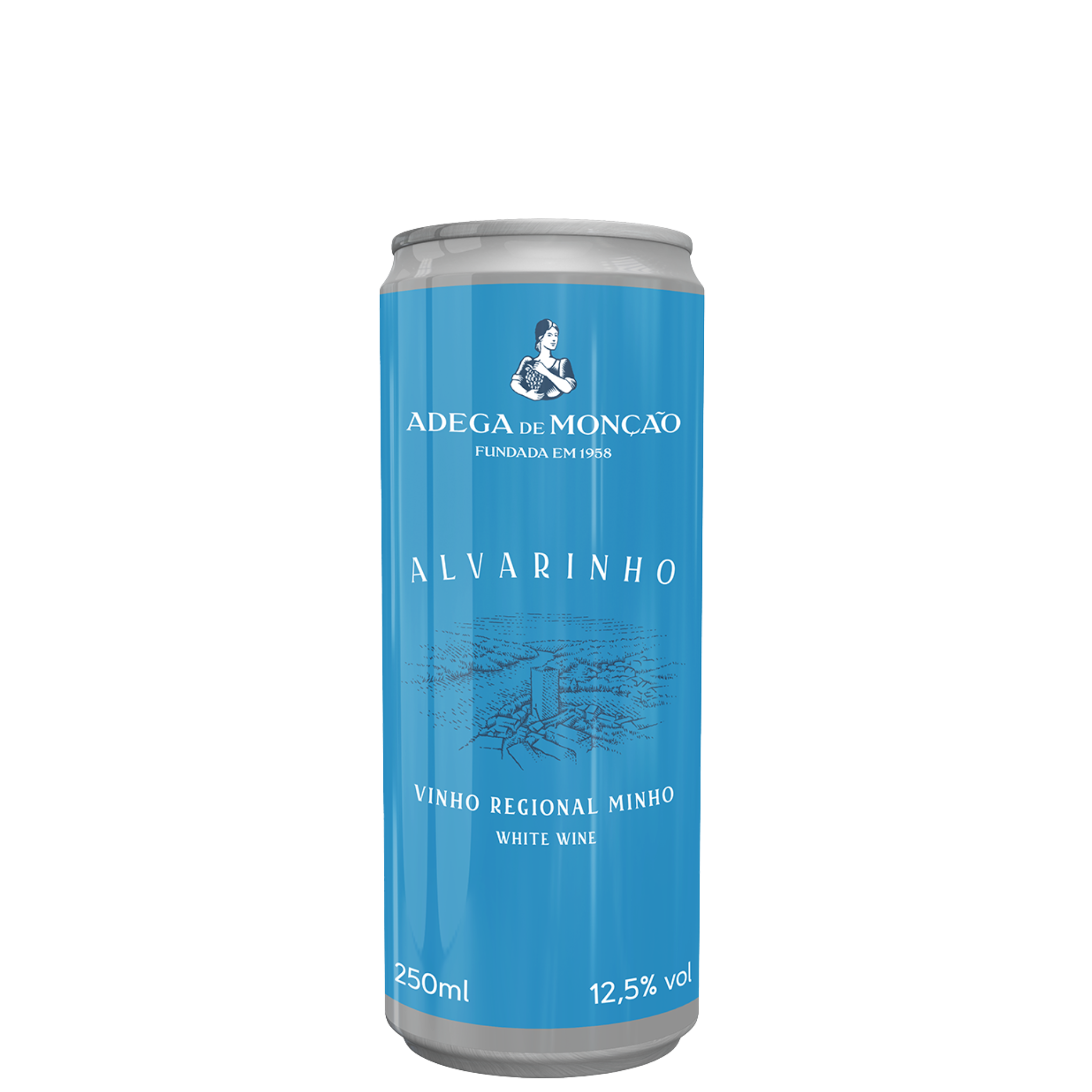 Vinho Alvarinho Adega De Monção Branco Lata 250ml