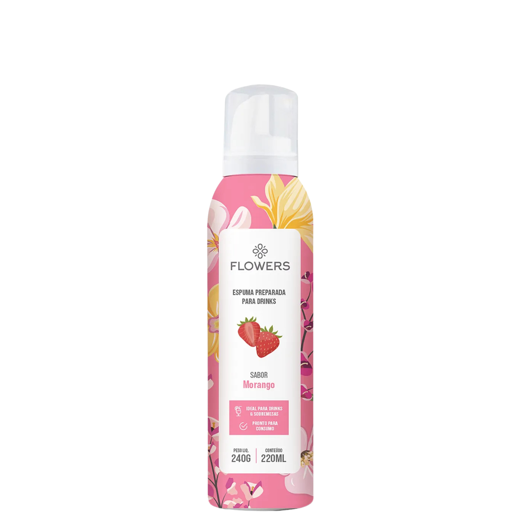 Espuma Flowers Morango 240g