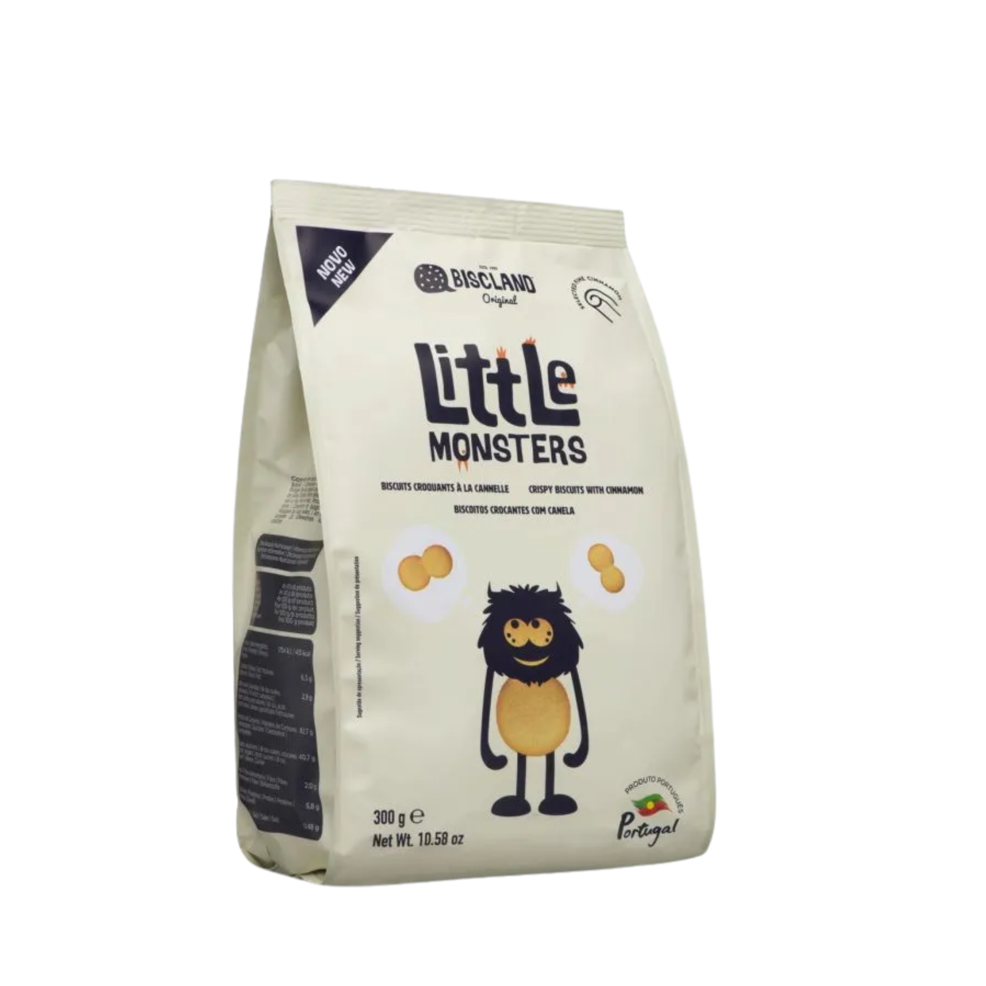Biscoito Biscland Little Monster Canela 300g
