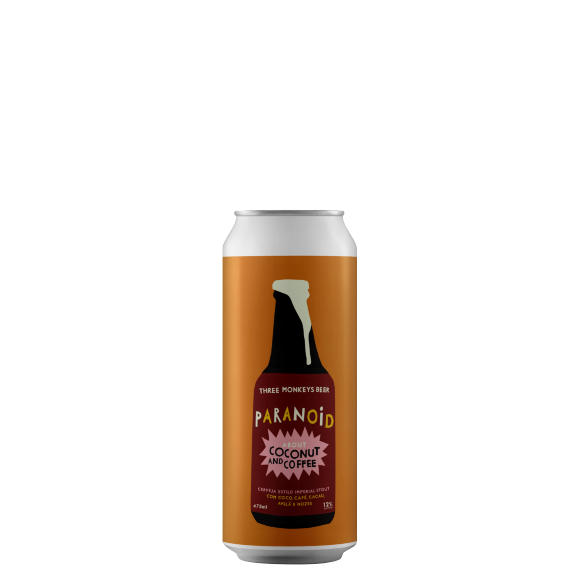 Cerveja Three Monkeys Paranoid Coconut e Coffee 473ml