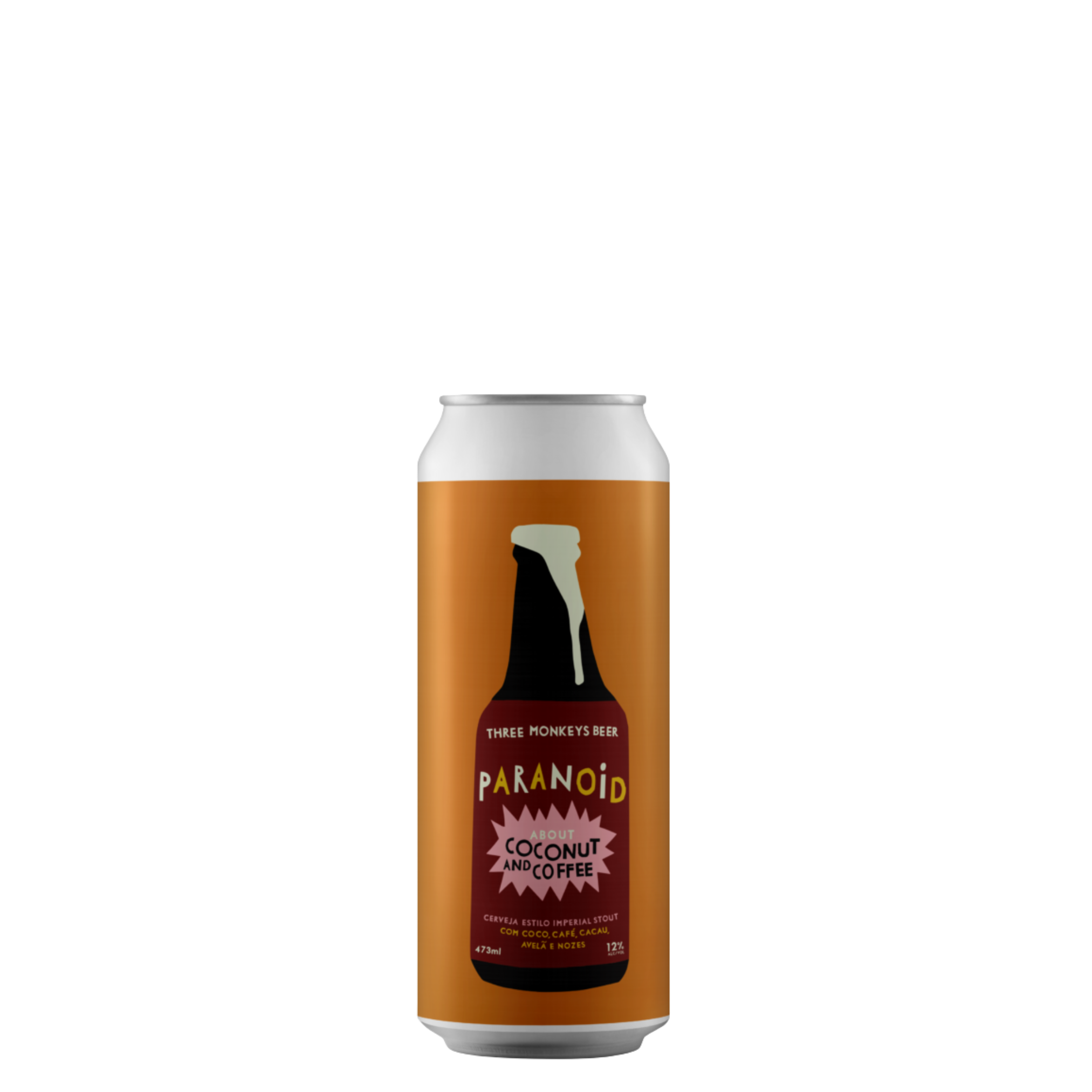 Cerveja Three Monkeys Paranoid Coconut e Coffee 473ml