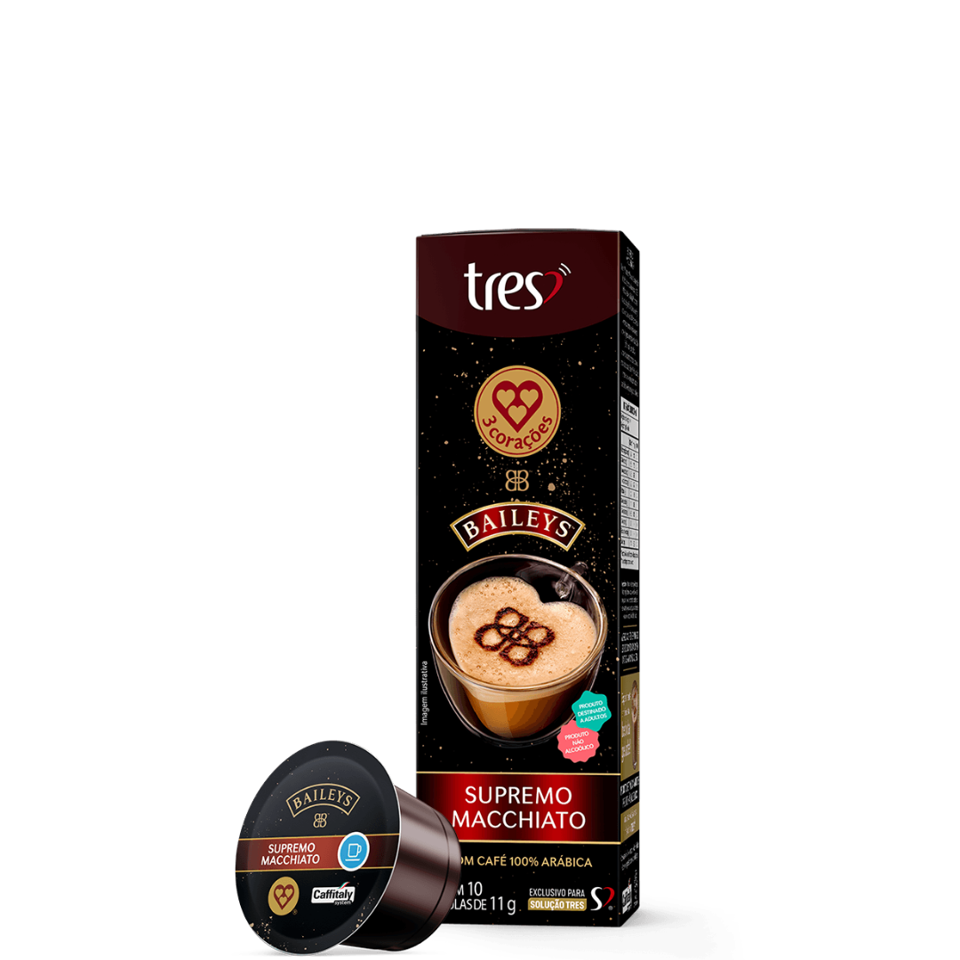 Cápsula Baileys Supremo Macchiato TRES Corações 110g