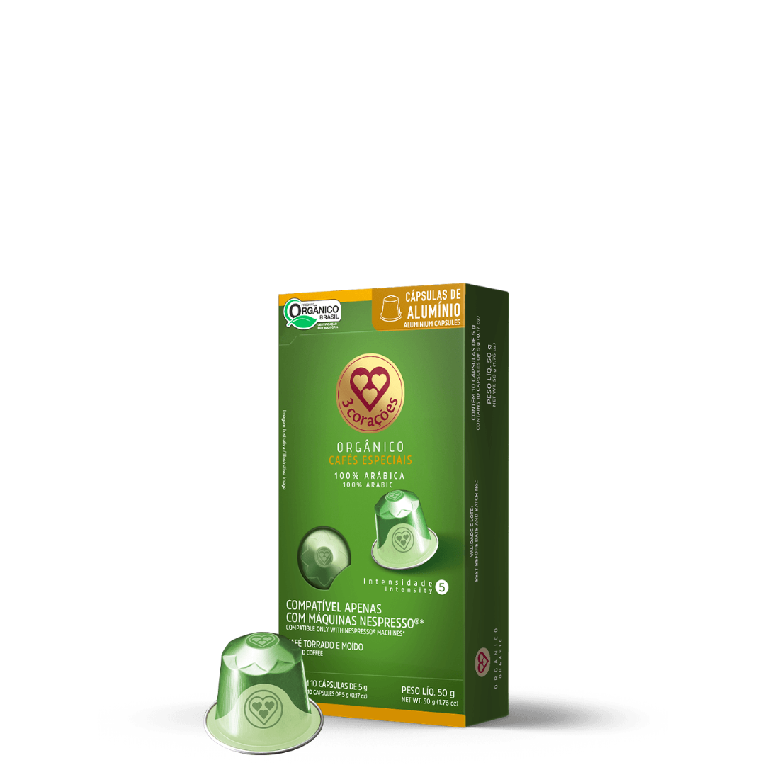 Cápsula de Café Orgânico TRES Corações 50g