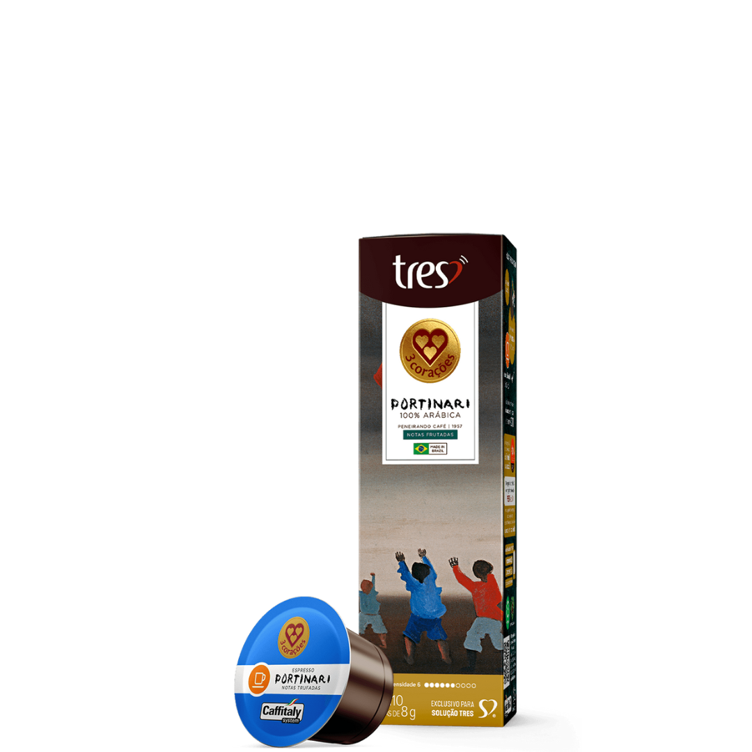 Cápsula de Café Espresso Portinari Meninos Soltando Pipa TRES Corações 80g