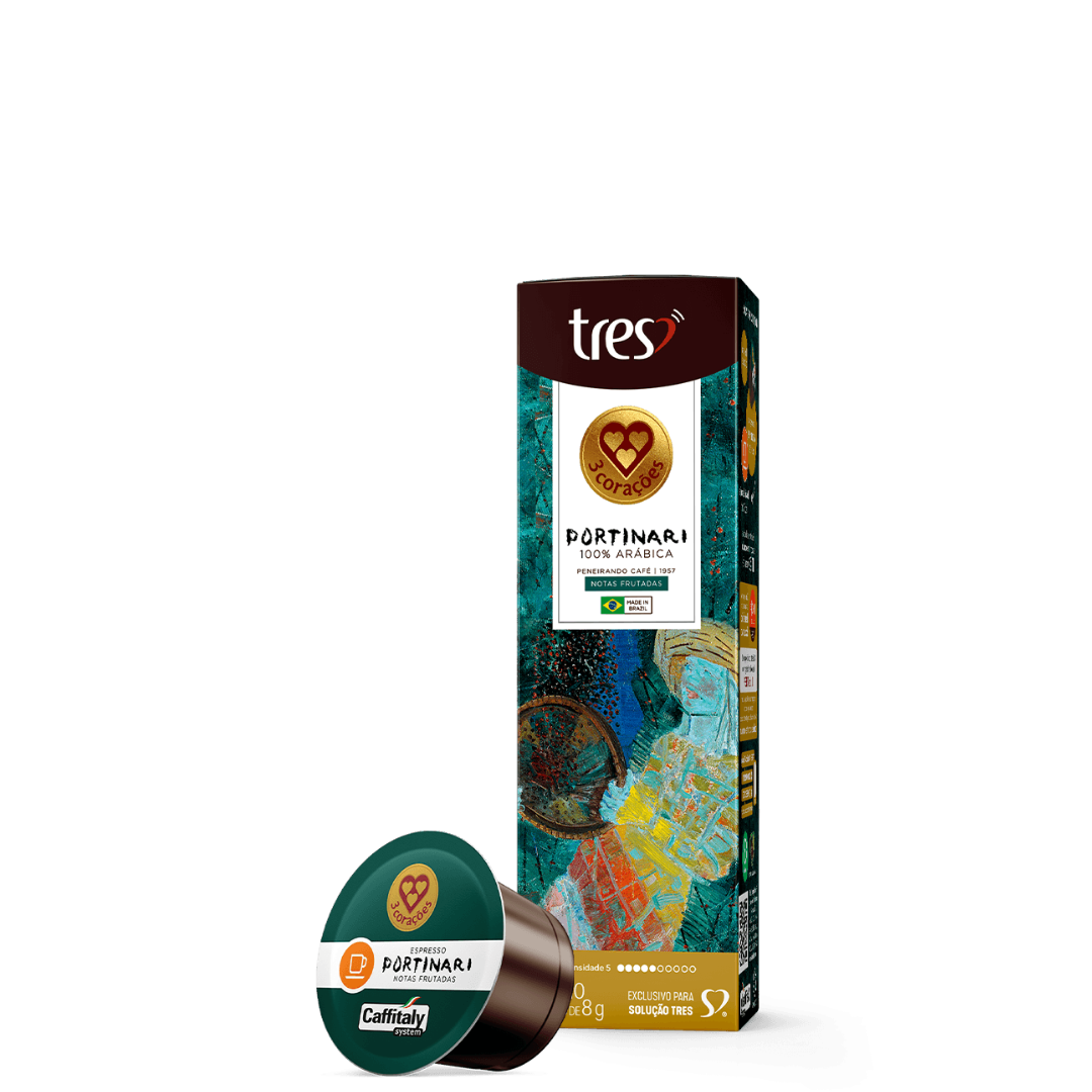 Cápsula de Café Espresso Portinari Peneirando Café TRES Corações 80g