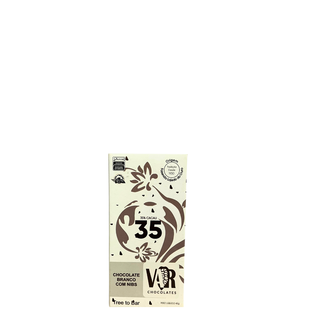 Chocolate Branco Var Fino Lajedo Cacau 33% C/ Nibs 40g