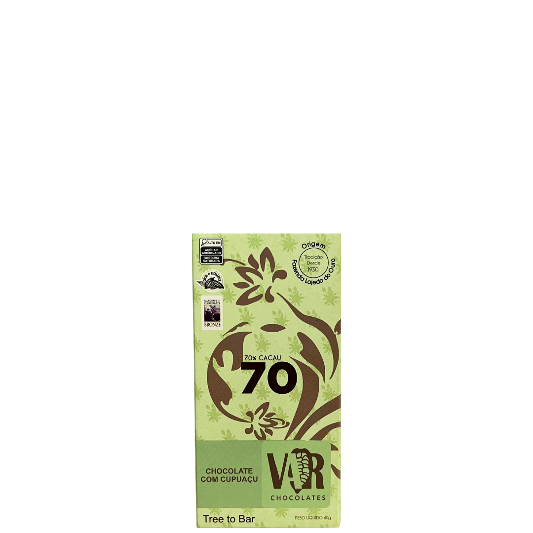 Chocolate Var Fino Lajedo 70% Cacau C/Cupuaçu 40g