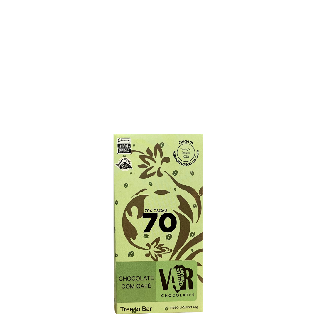 Chocolate Var Fino Lajedo 70% Cacau Chocolate C/Café 40g