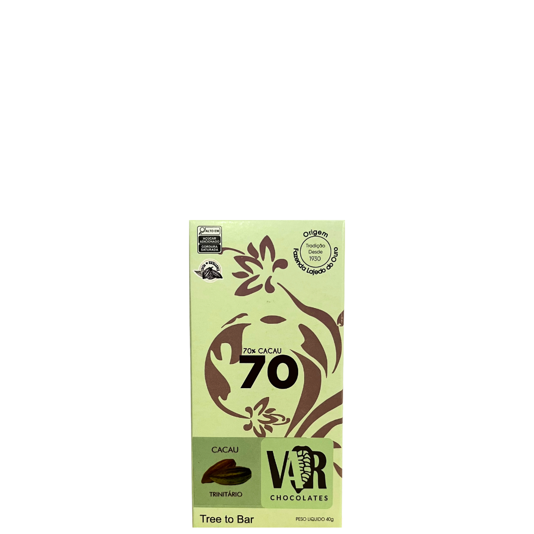Chocolate Var Fino Lajedo 70% Cacau Trinitário 40g