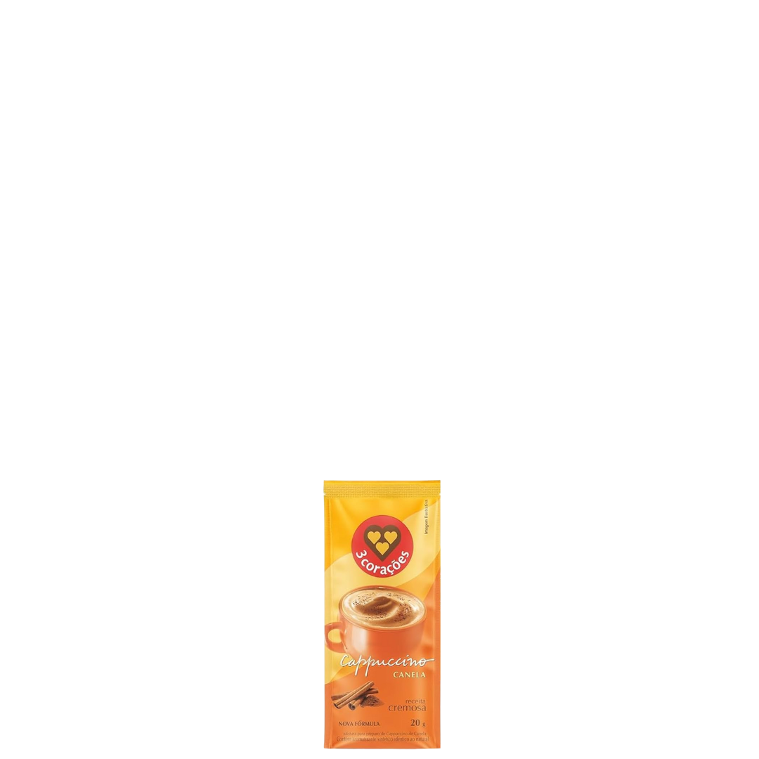 Cappuccino de Canela Café TRES Corações Sache 20g