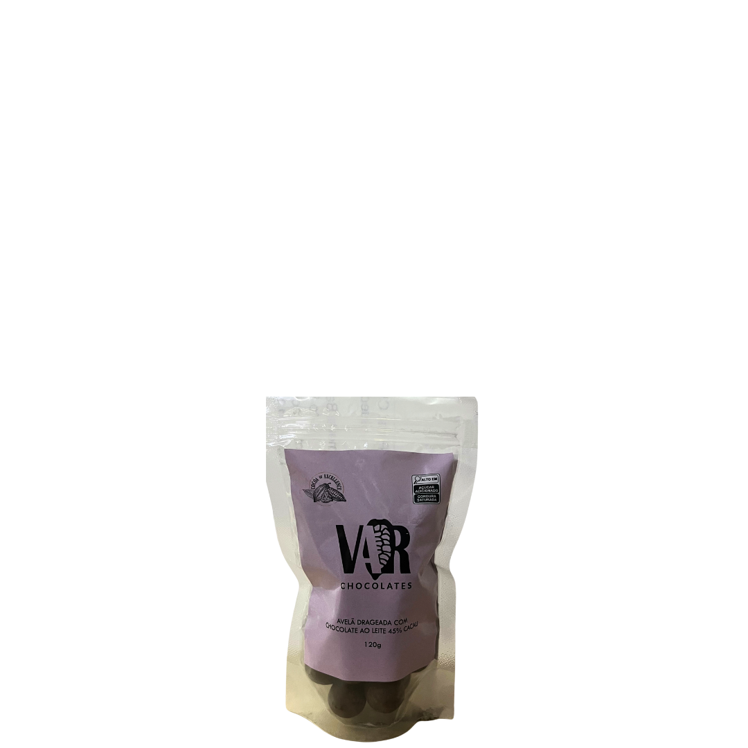 Avelã Drageada Var C/ Chocolate Ao Leite 45% Cacau 120g