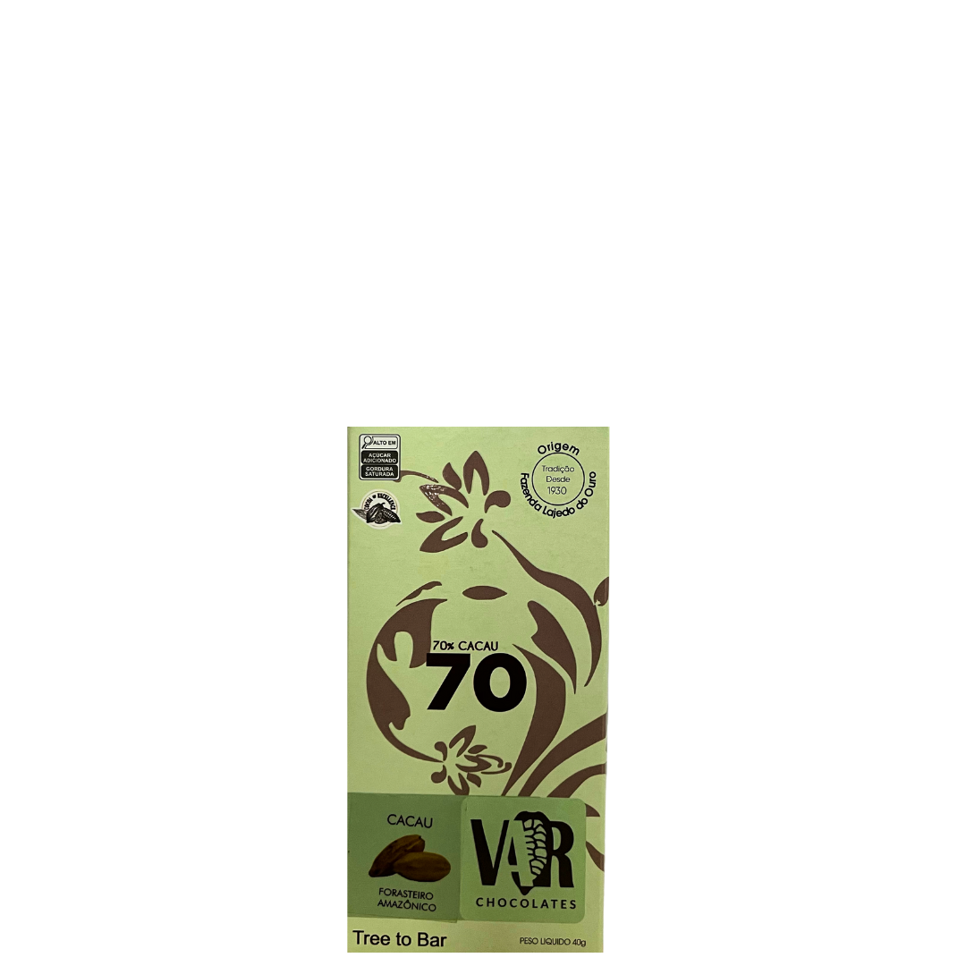 Chocolate Var Cacau Fino Lajedo 70% Cacau Forasteiro Amazônico 40g