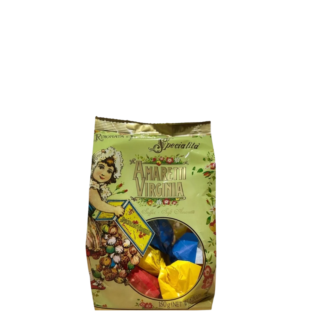 Biscoito Virginia-Amaretti Macio e Sacheto 150g