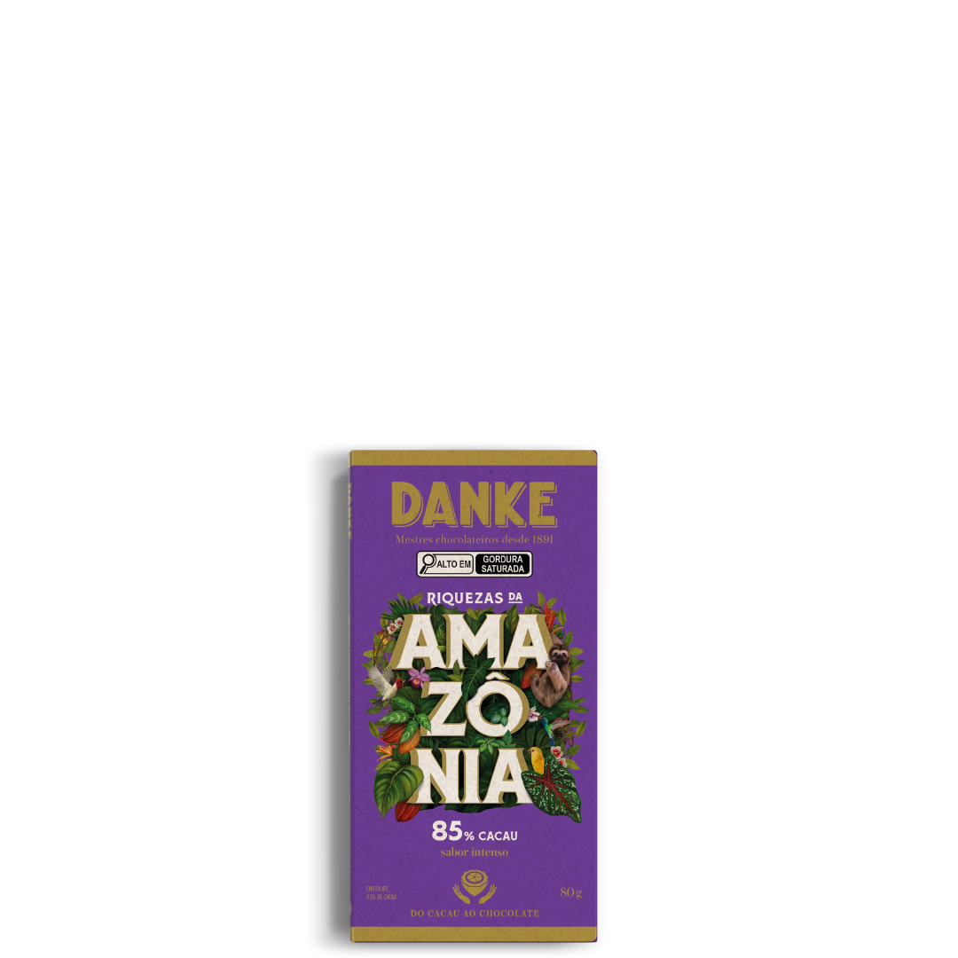 Chocolate Danke Amazônia 85% Cacau 80g