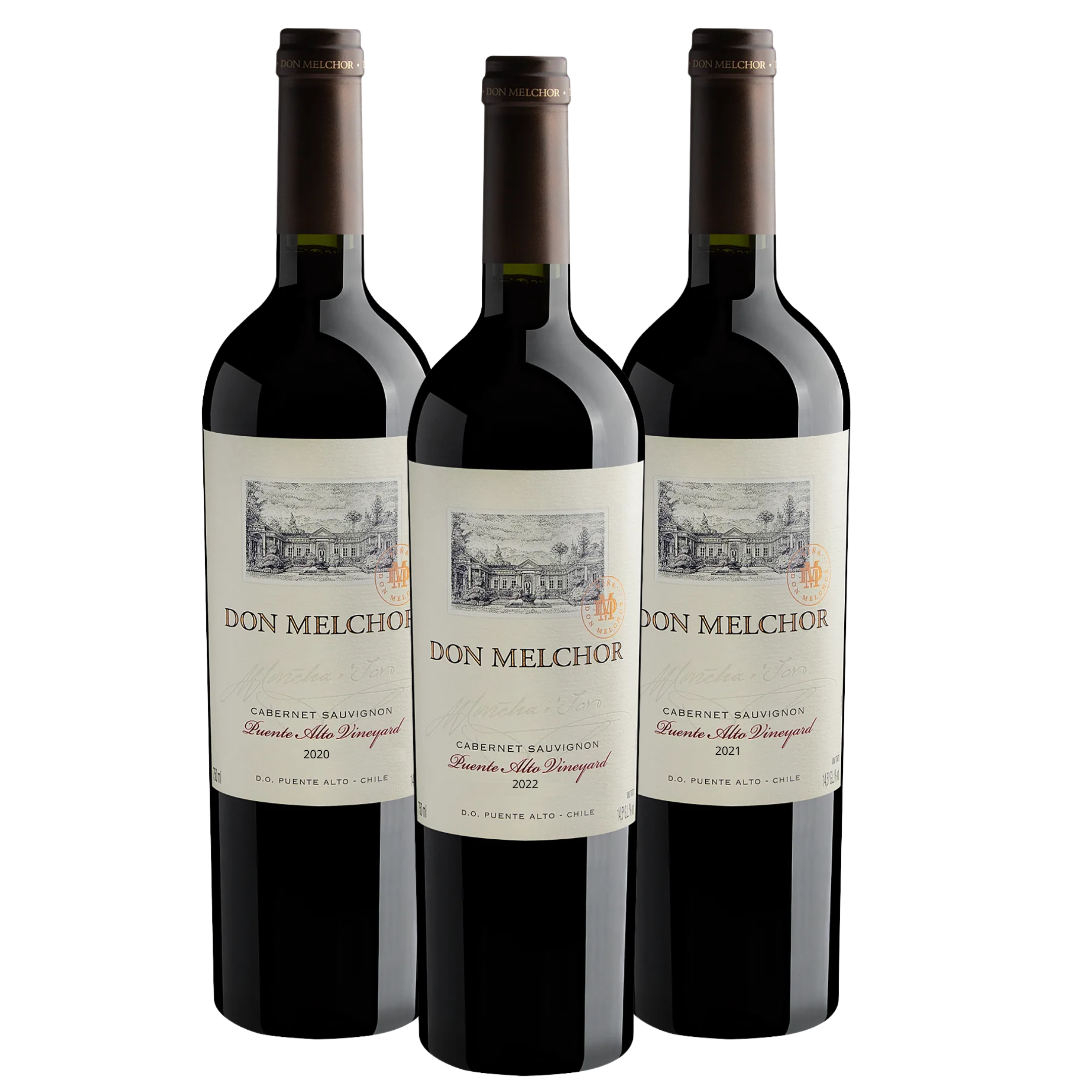 Kit 3 Vi Don Melchor Cab Sauv 2020/21/22 750ml