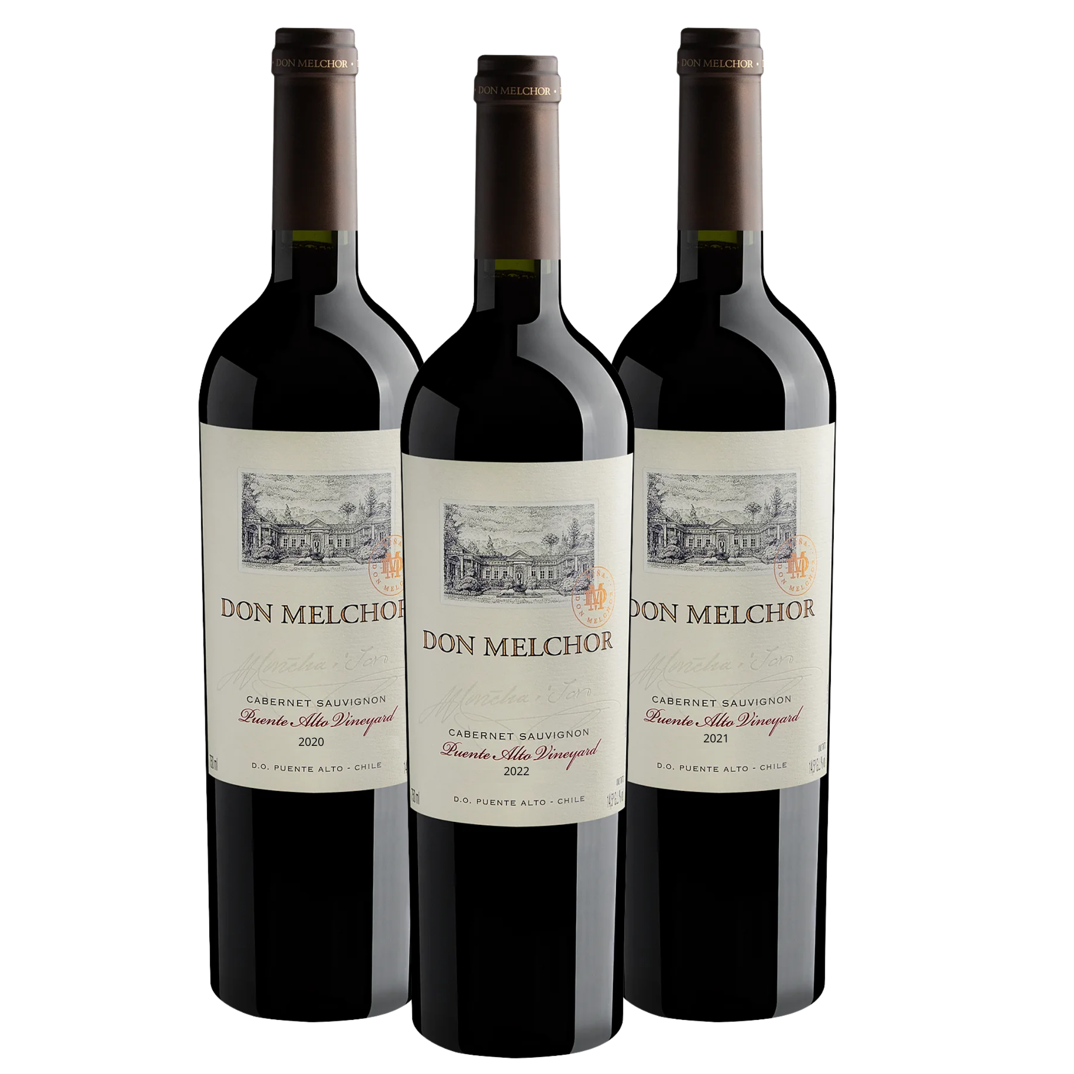 Kit 3 Vi Don Melchor Cab Sauv 2020/21/22 750ml