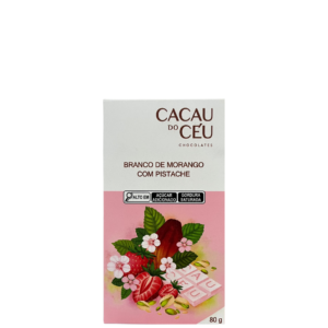 Chocolate Branco De Morango C/ Pistache Cacau Do Céu 80g