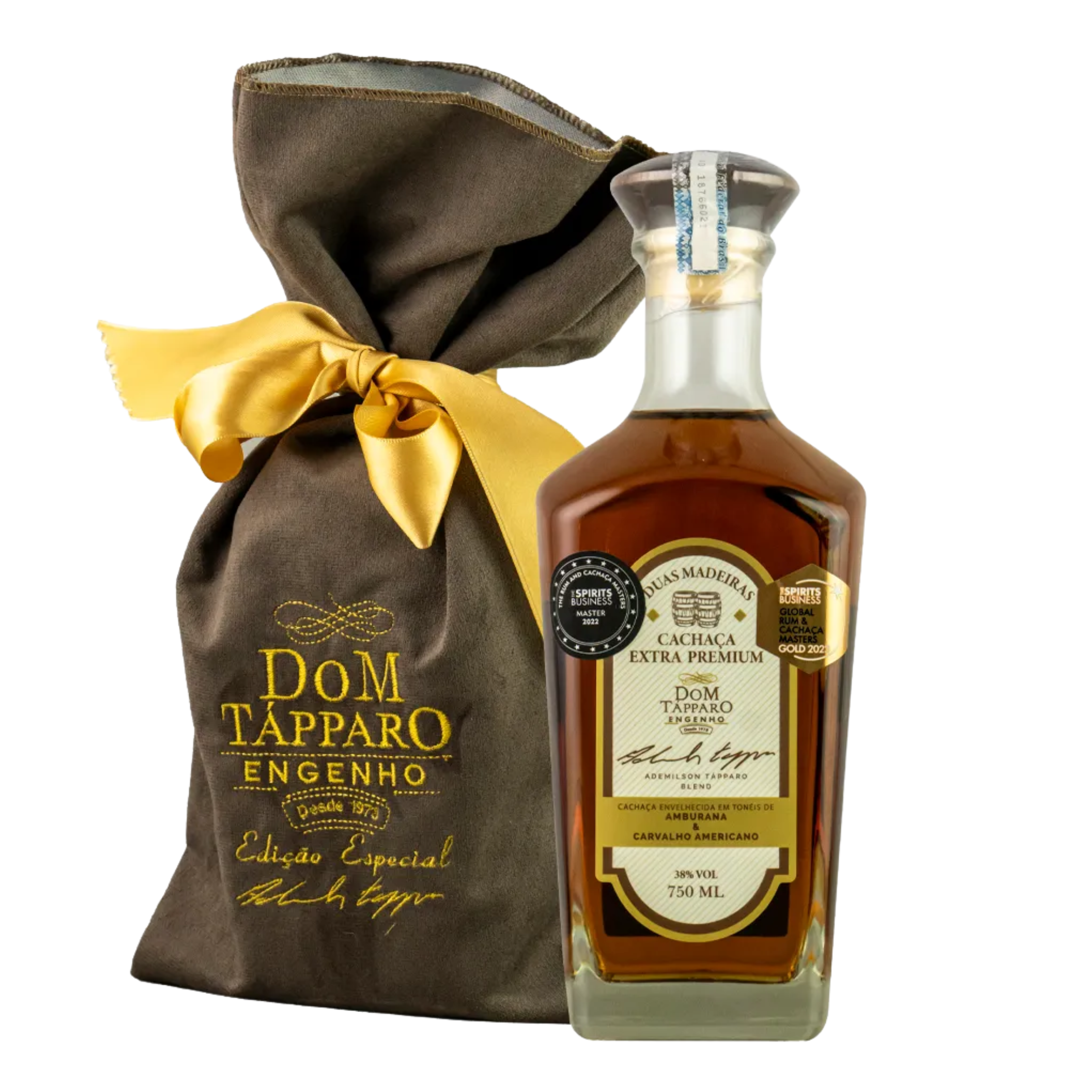 Cachaça Dom Tapparo Duas Madeiras Extra Premium 10 Anos 750ml