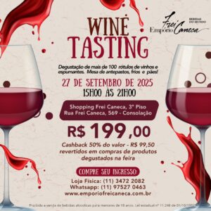 Convite Wine Tasting 27/09/2025